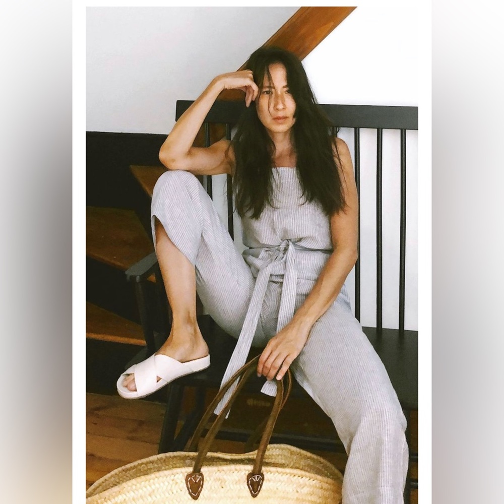 Everlane The Linen Square-Neck Jumpsuit